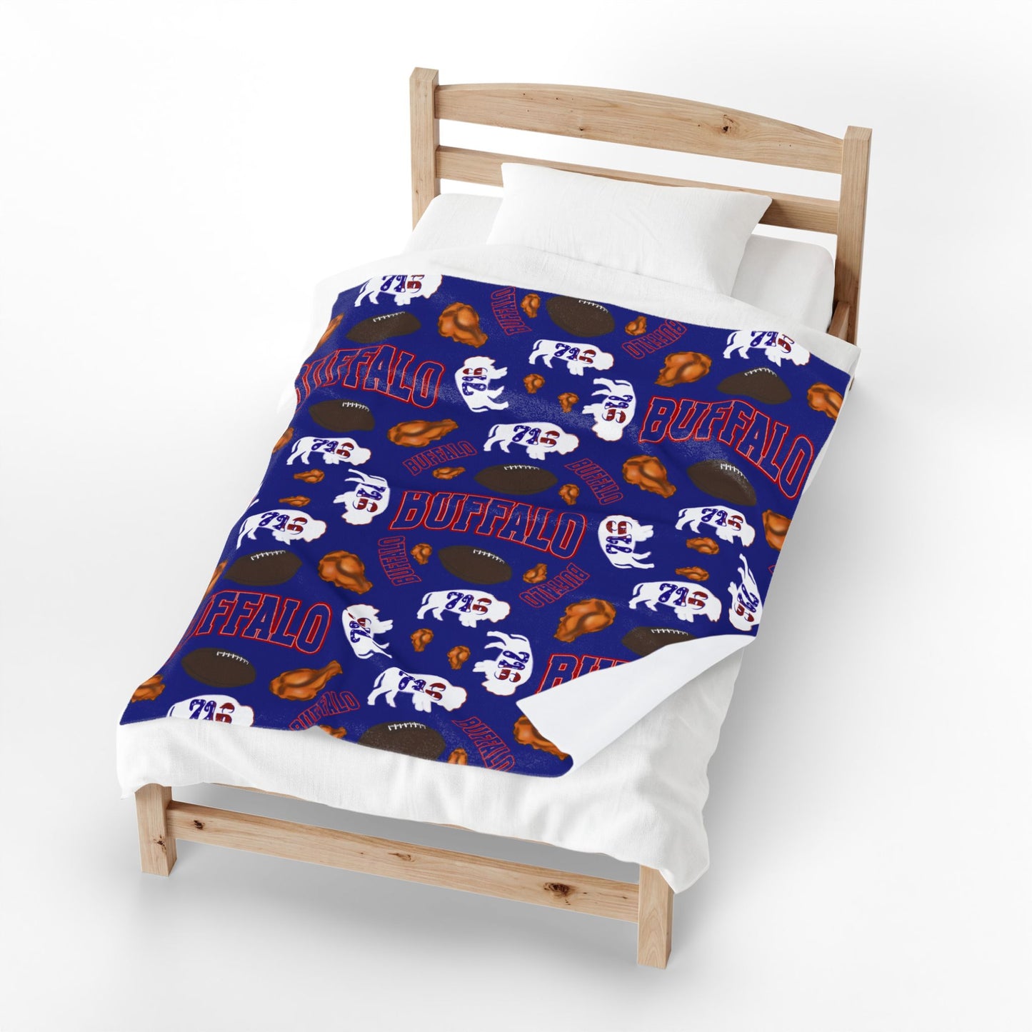 Football Velveteen Plush Blanket – Team & Icons Pattern