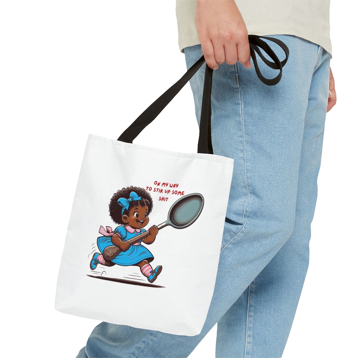 Playful Tote Bag for Creative Souls, Perfect for Shopping, Gifts, Art Lovers, Everyday Use, 'Oh My Way to Stir Up Some Shit'