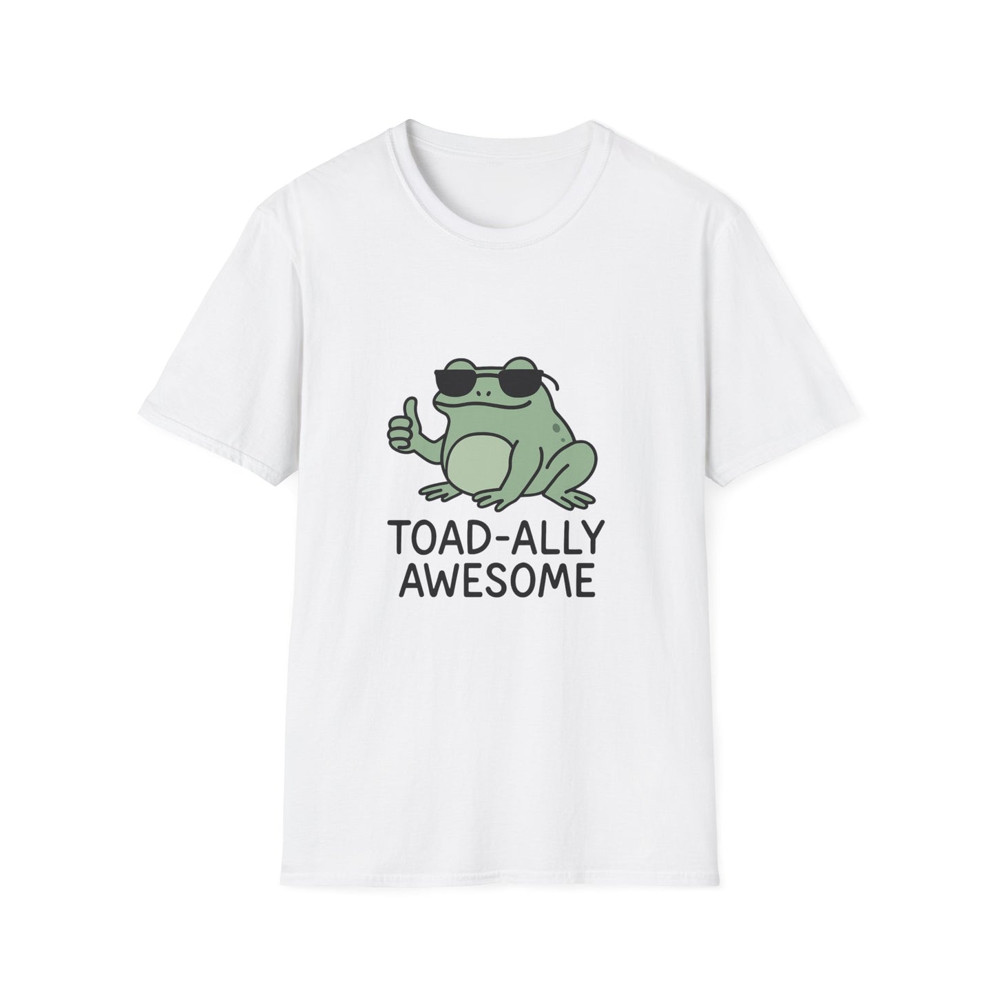 Toad-ally Awesome Unisex Softstyle T-Shirt, Funny Frog Tee, Gift for Animal Lovers, Casual Wear, Birthday Present, Green Humor Shirt