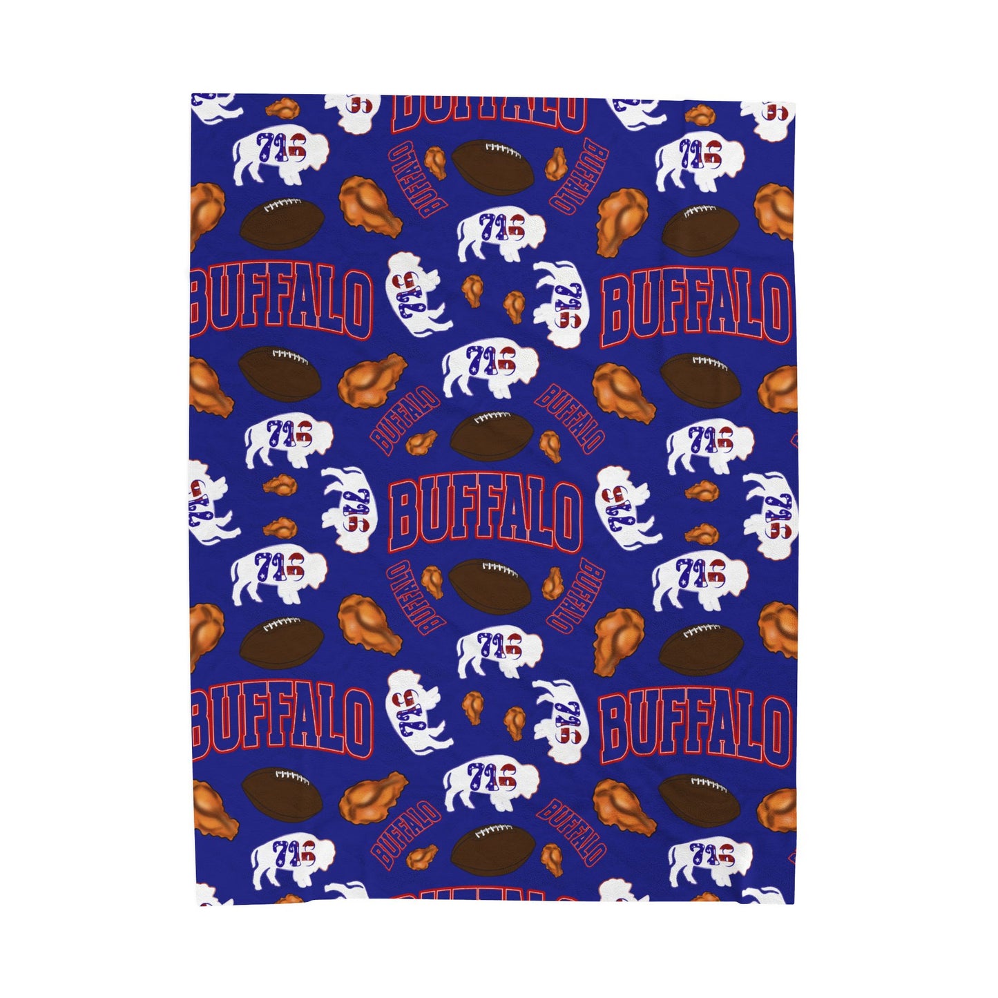 Football Velveteen Plush Blanket – Team & Icons Pattern