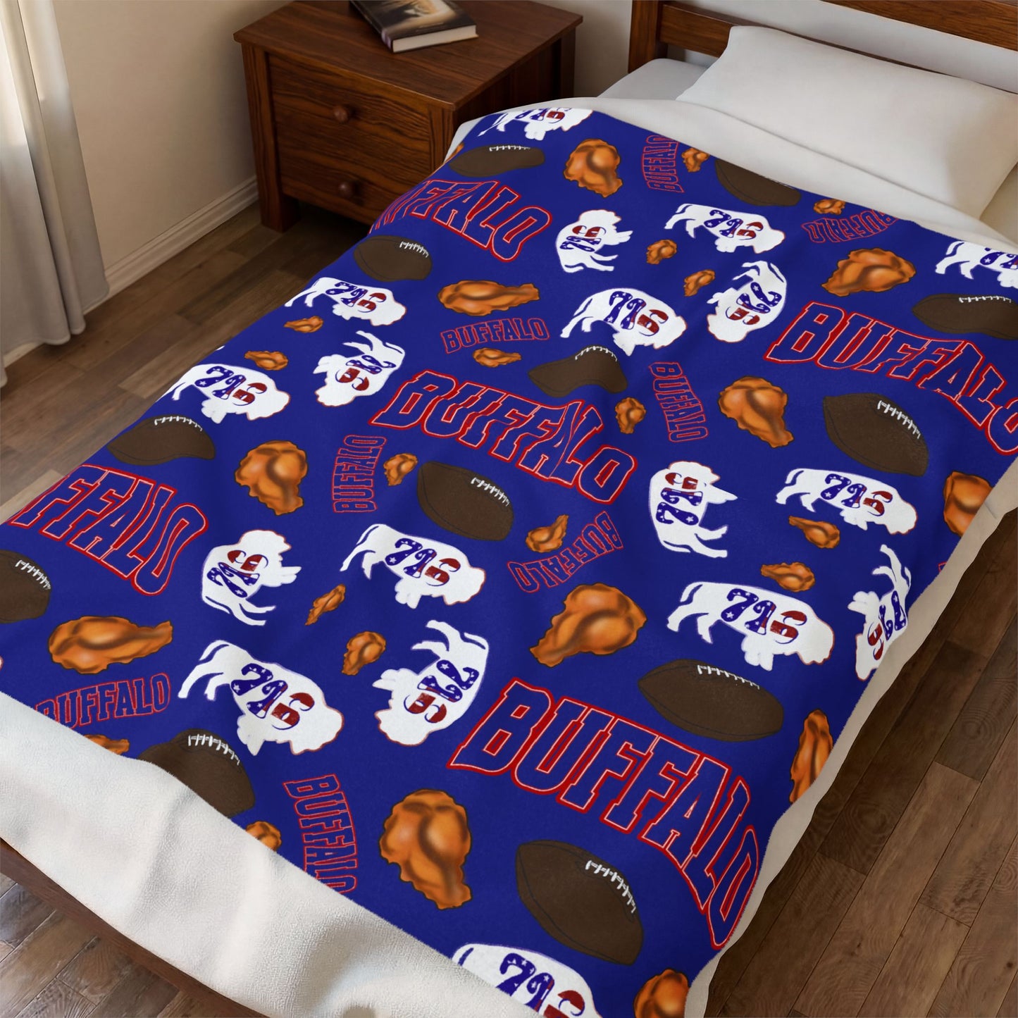 Football Velveteen Plush Blanket – Team & Icons Pattern
