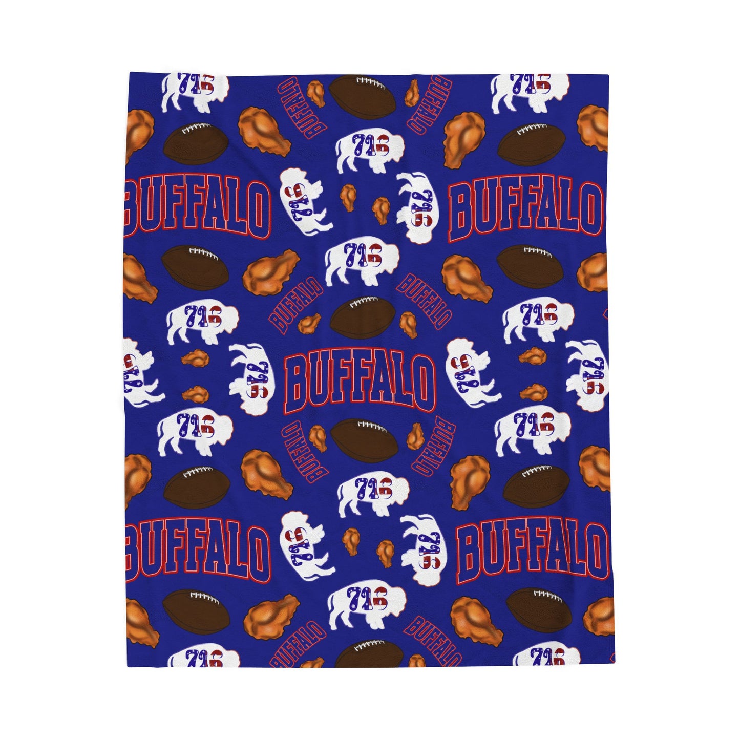 Football Velveteen Plush Blanket – Team & Icons Pattern