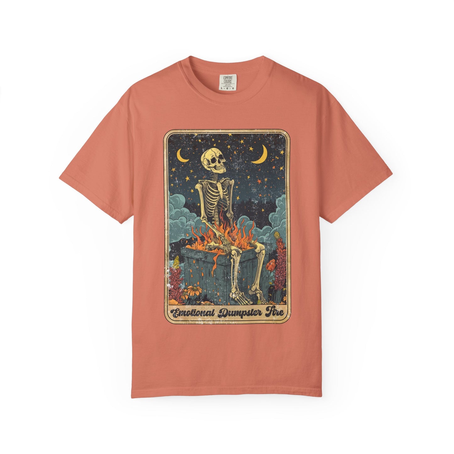 Skeleton in the Moonlight T-Shirt | Spooky Vintage Graphic Tee for Halloween, Casual Wear, Unisex Apparel, Fall Fashion, Gift for Art Lovers