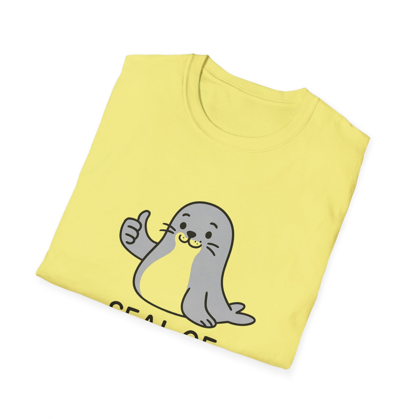 Cute Seal of Approval T-Shirt, Funny Tee, Gift for Animal Lovers, Unisex Softstyle Shirt, Casual Wear, Birthday Present
