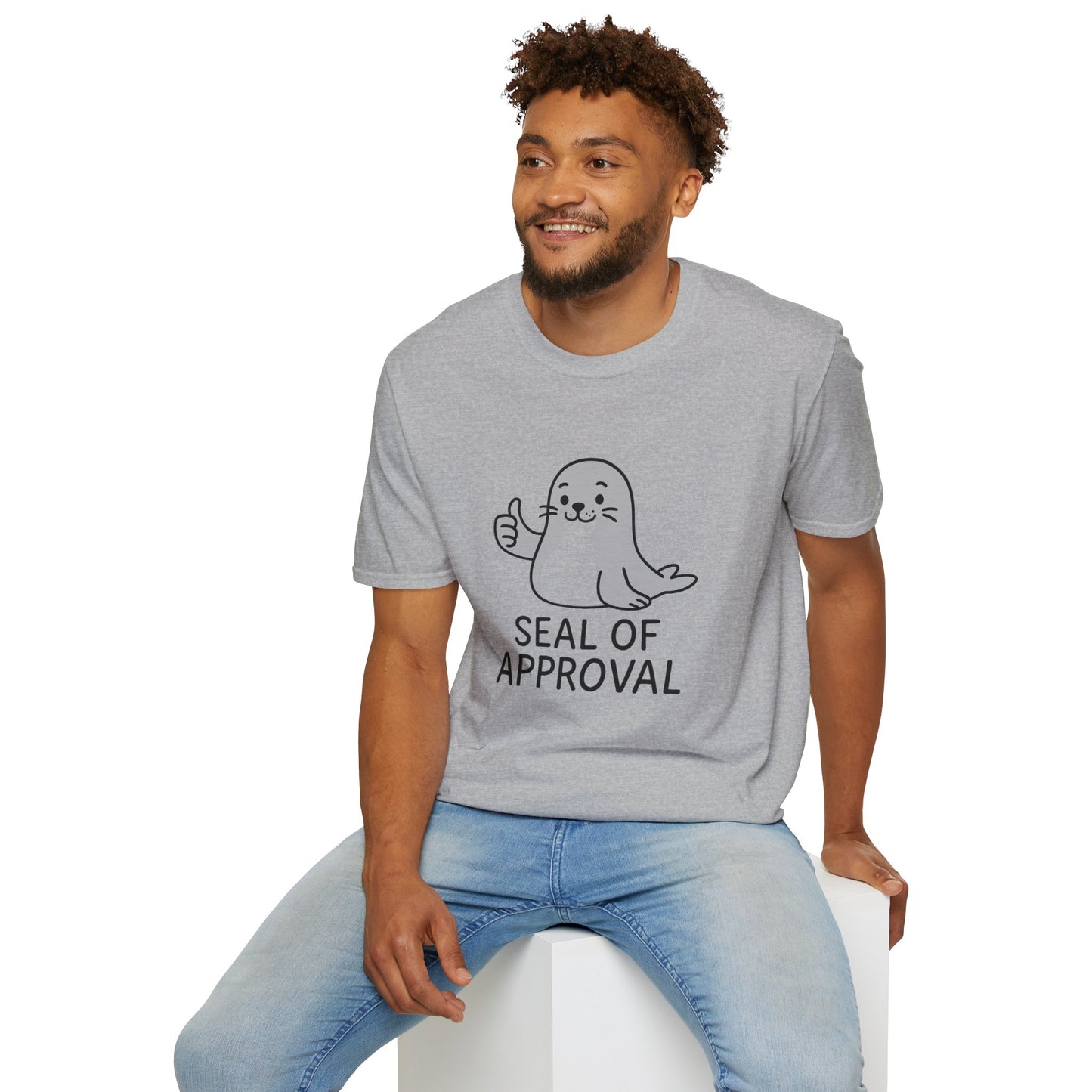 Cute Seal of Approval T-Shirt, Funny Tee, Gift for Animal Lovers, Unisex Softstyle Shirt, Casual Wear, Birthday Present
