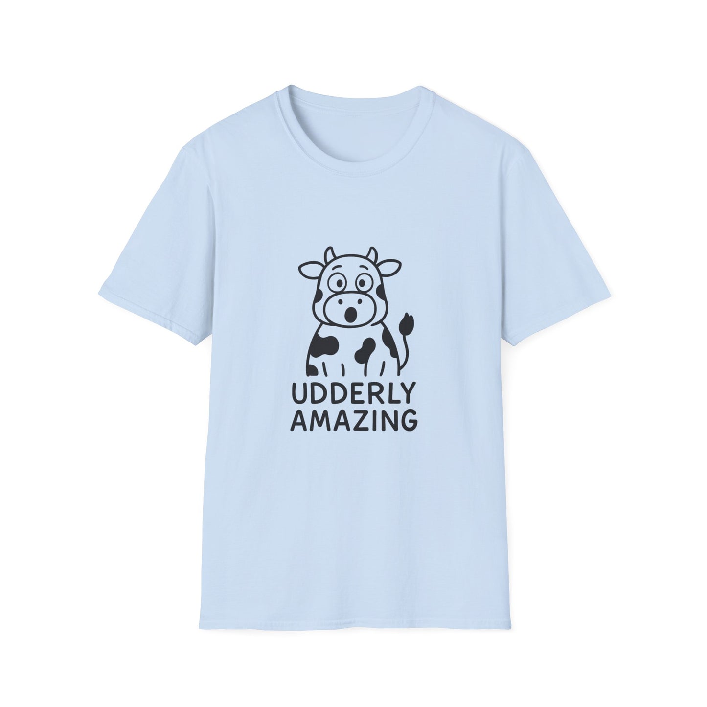 Udderly Amazing Cow T-Shirt | Funny Farm Animal Tee, Gift for Animal Lovers, Dairy Themed Apparel, Cute Cow Shirt
