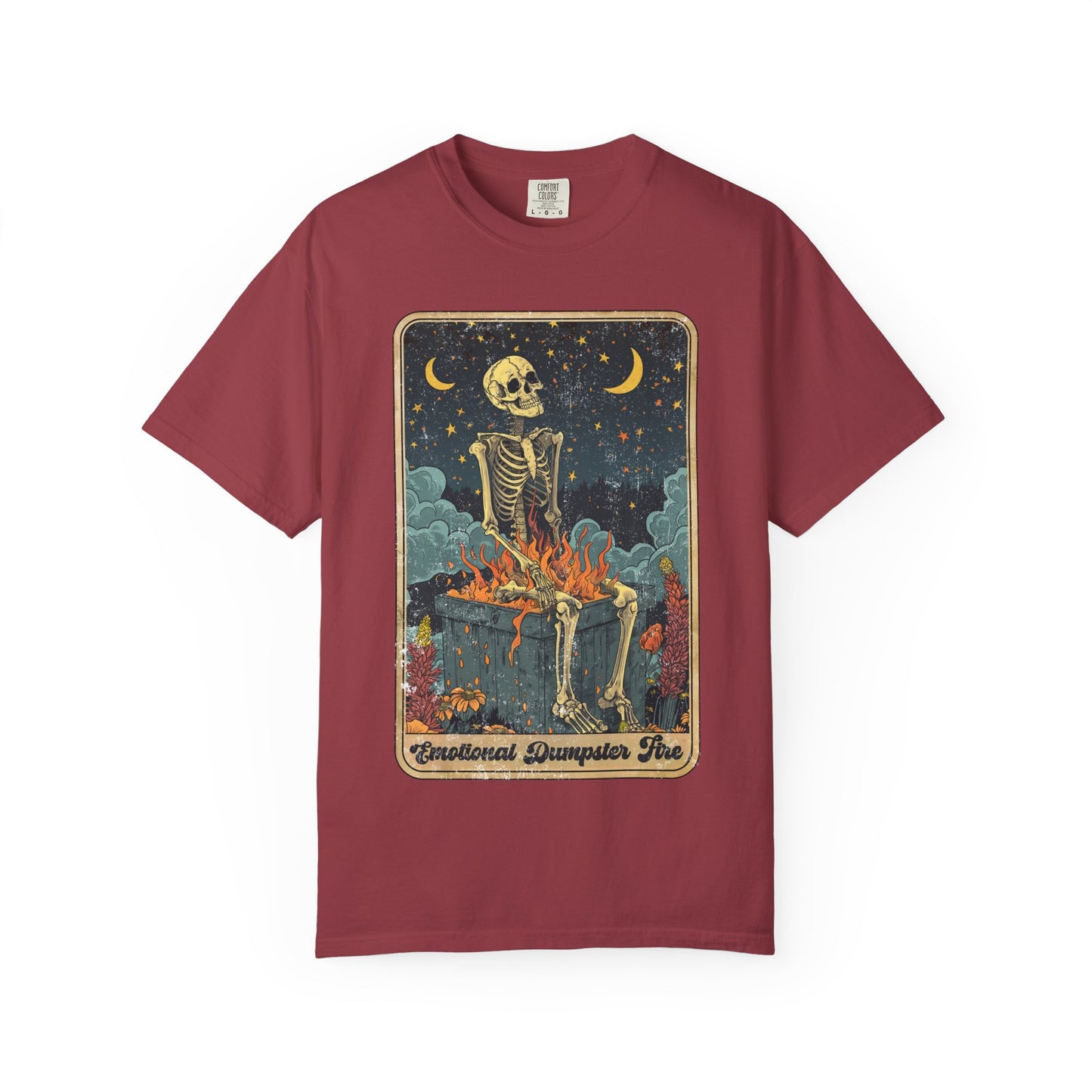 Skeleton in the Moonlight T-Shirt | Spooky Vintage Graphic Tee for Halloween, Casual Wear, Unisex Apparel, Fall Fashion, Gift for Art Lovers