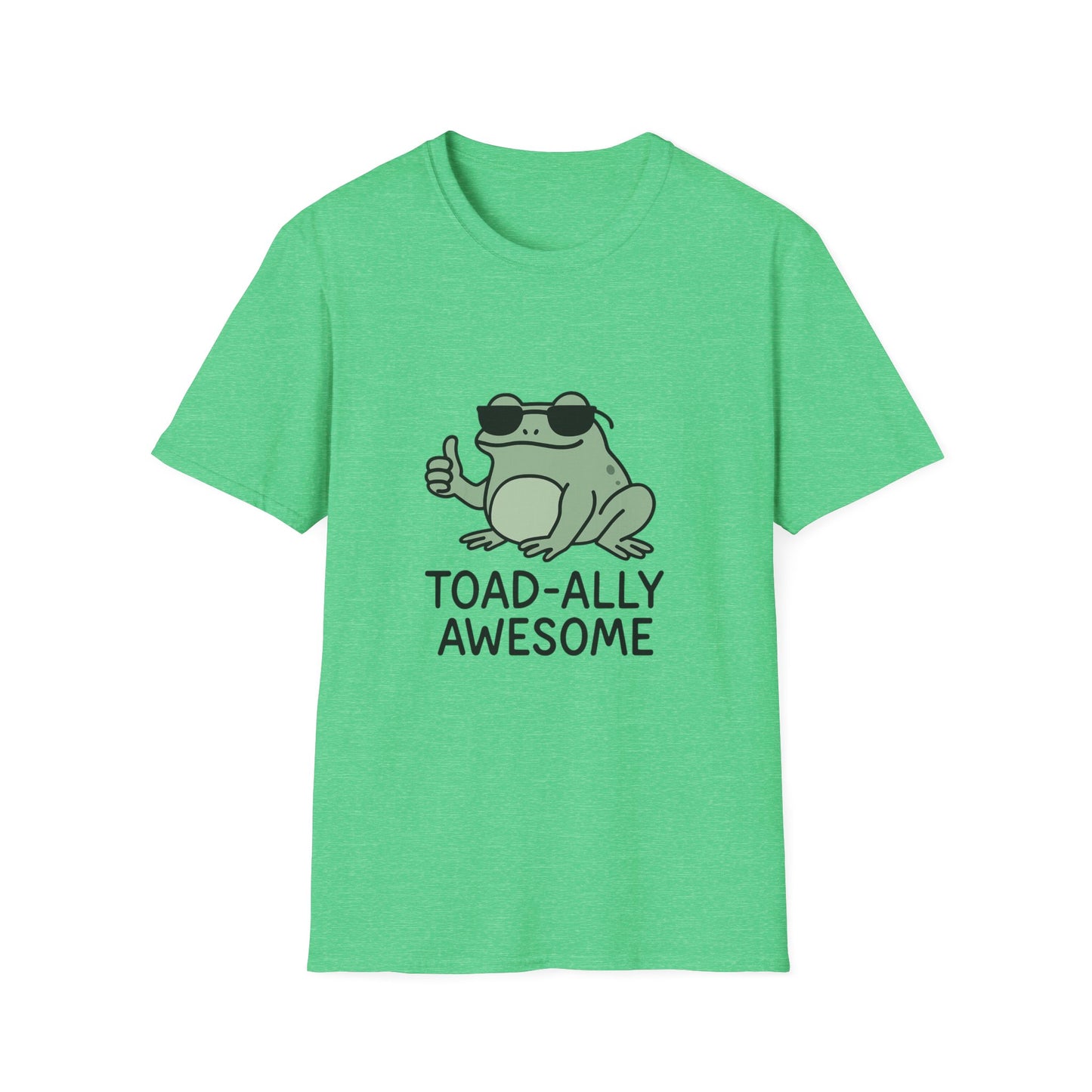 Toad-ally Awesome Unisex Softstyle T-Shirt, Funny Frog Tee, Gift for Animal Lovers, Casual Wear, Birthday Present, Green Humor Shirt