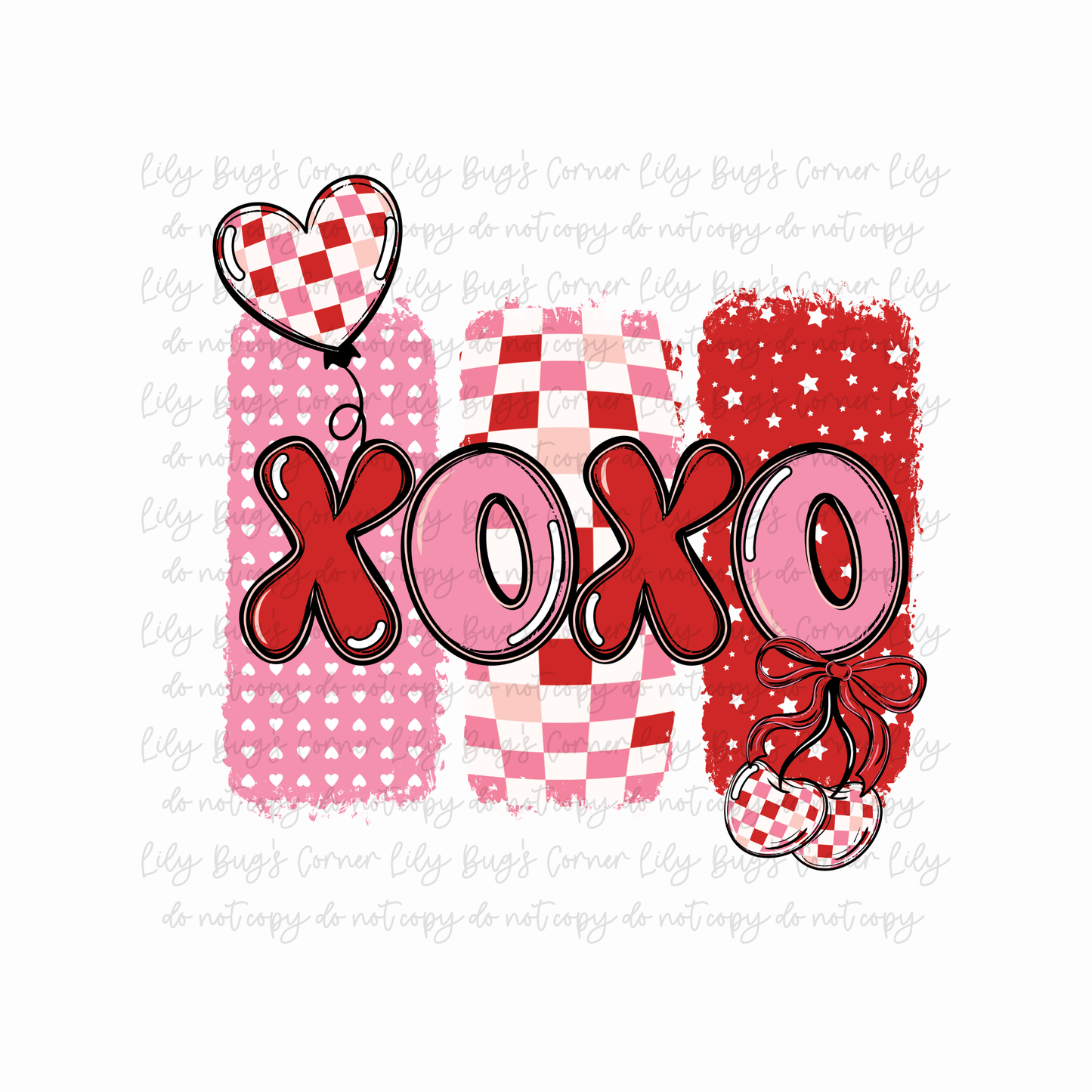 XOXO Valentine Shirt | Pink & Red Gingham Valentine Graphic Tee | Cute Valentine’s Day Shirt