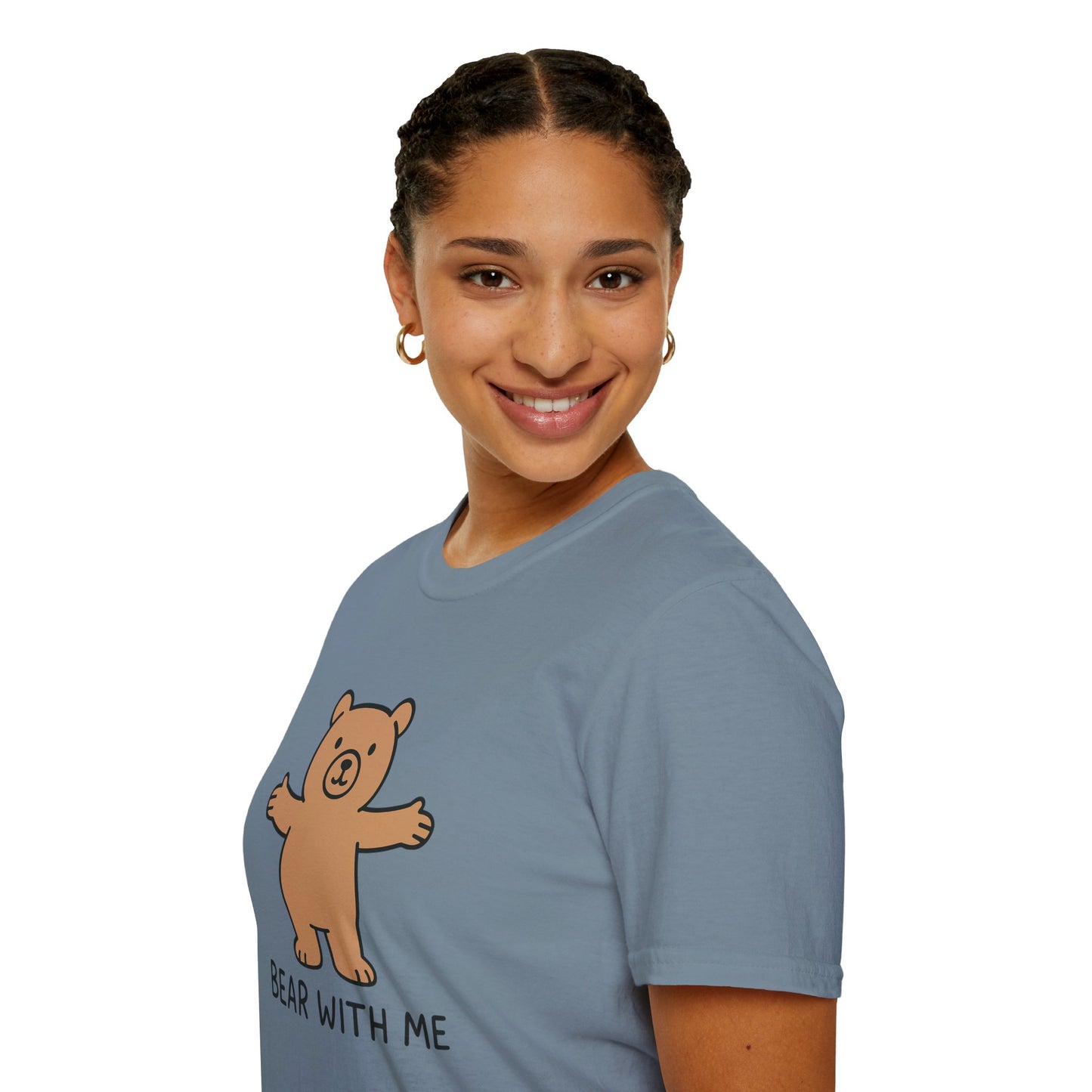 Cute Bear Graphic T-Shirt | Bear with Me Tee, Gift for Animal Lovers, Fun Casual Wear, Birthday Gift, Unisex Softstyle Shirt
