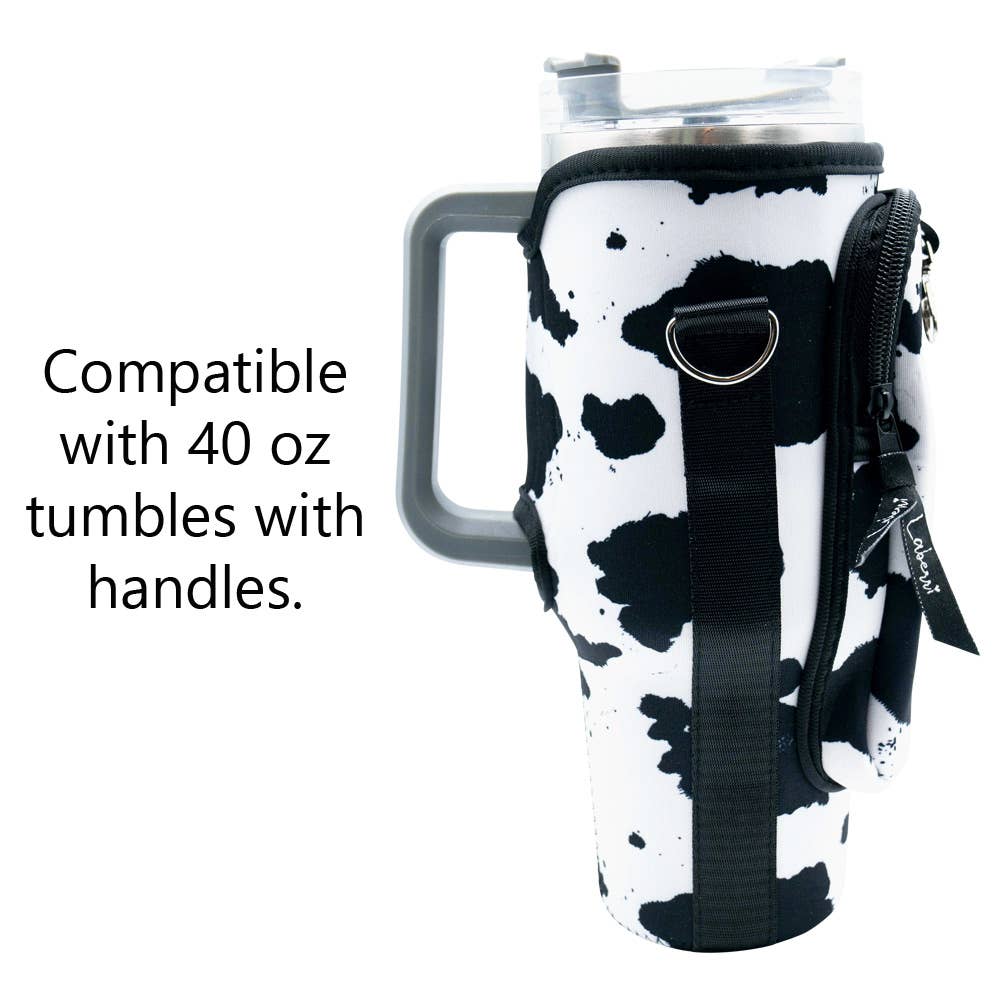 40 oz Tumbler "Handle" Bag - Cow