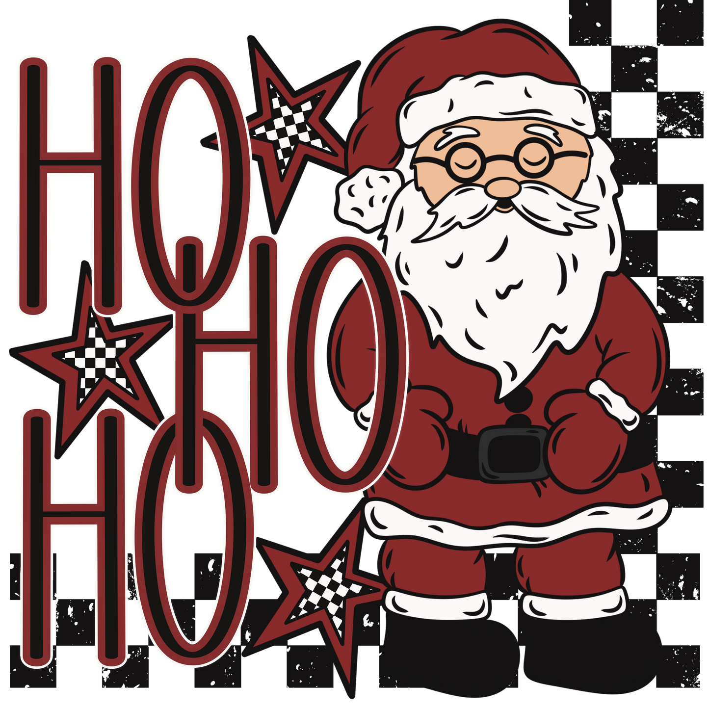 🎅 HO HO HO Santa Christmas Tee – Retro Holiday Graphic T-Shirt