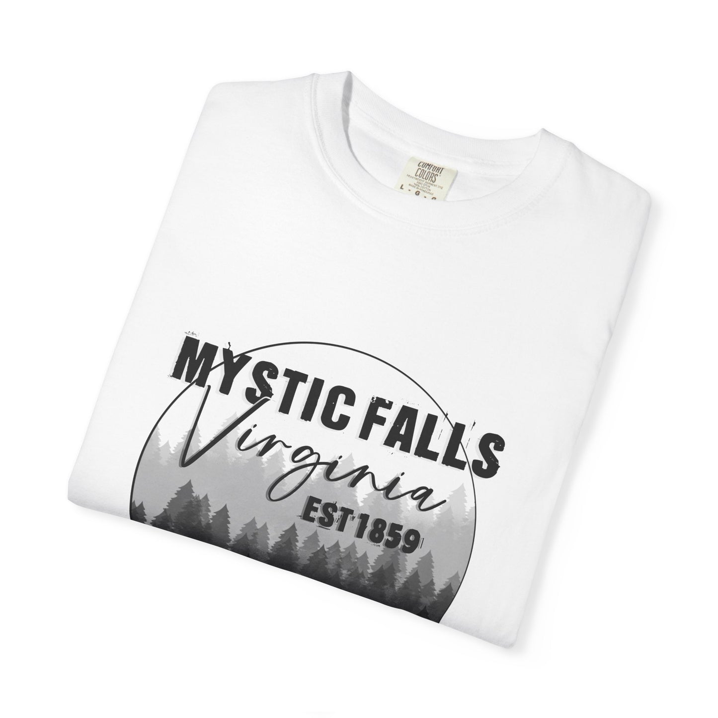 Mystic Falls Virginia T-Shirt — Forest Circle Graphic Tee (EST 1859)