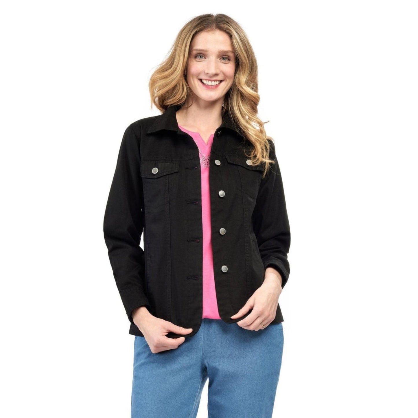 Women's Button Front Brushed Twill Jacket