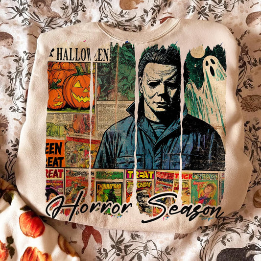 Horror Season Vintage Comic Collage – Tee, Sweatshirt & Hoodie