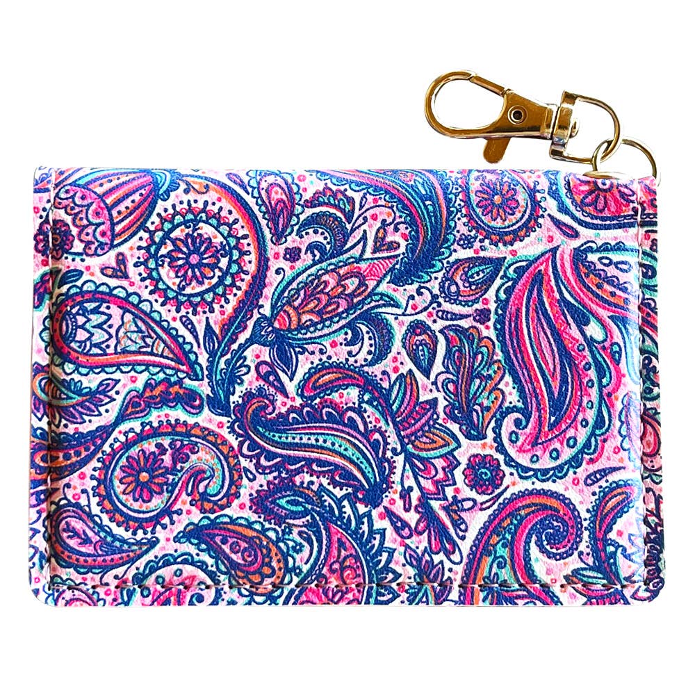 ID Wallet Keychain - Paisley