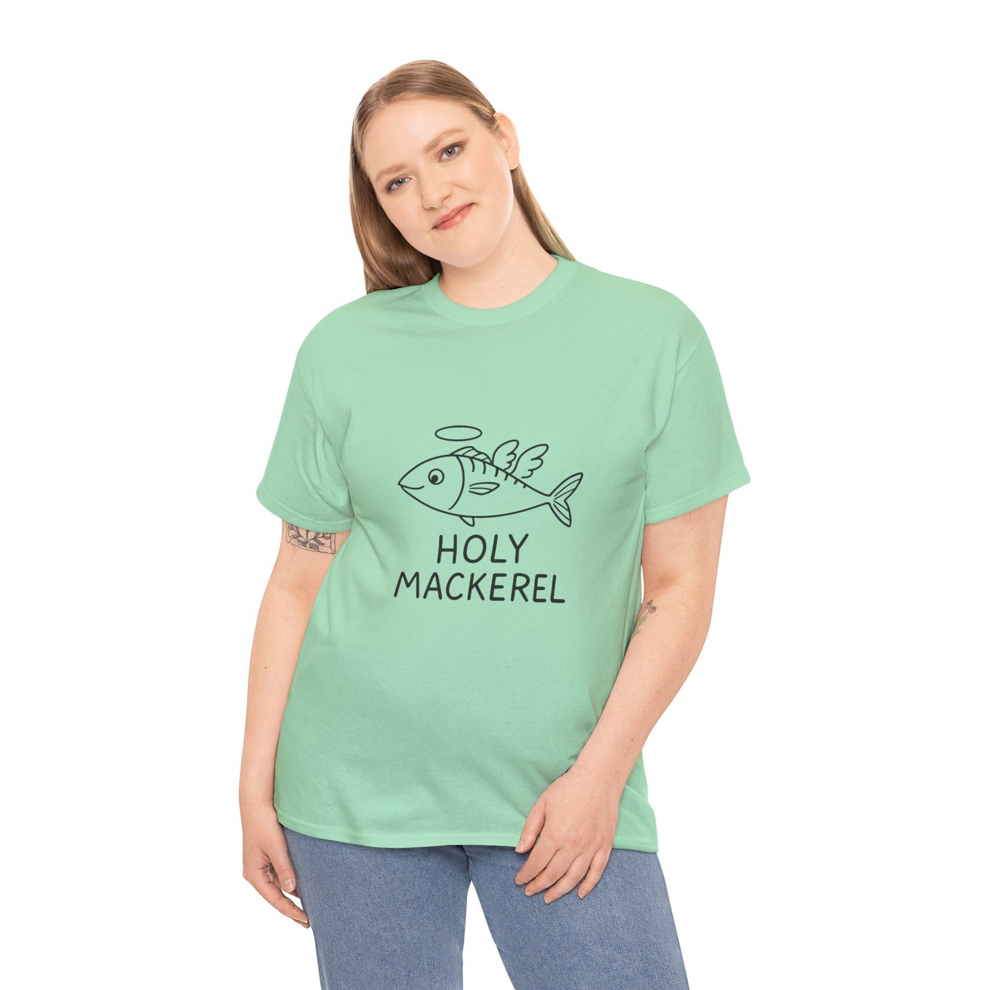 Holy Mackerel Unisex Tee - Fun Graphic Shirt for Seafood Lovers, Casual Wear, Quirky Gift, Summer Vibes, Fish Enthusiast