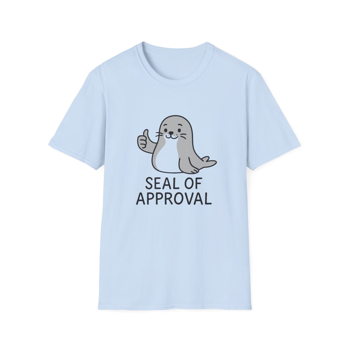 Cute Seal of Approval T-Shirt, Funny Tee, Gift for Animal Lovers, Unisex Softstyle Shirt, Casual Wear, Birthday Present