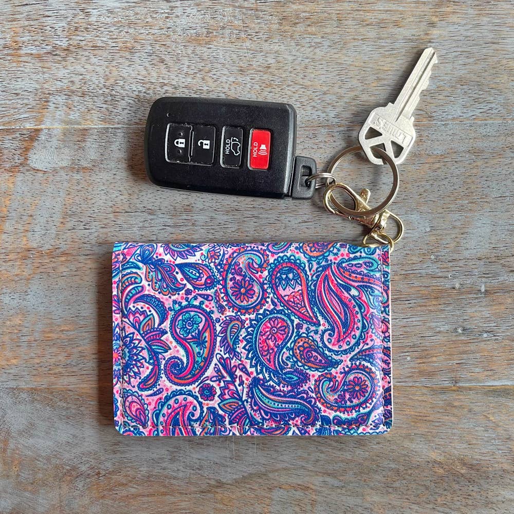 ID Wallet Keychain - Paisley