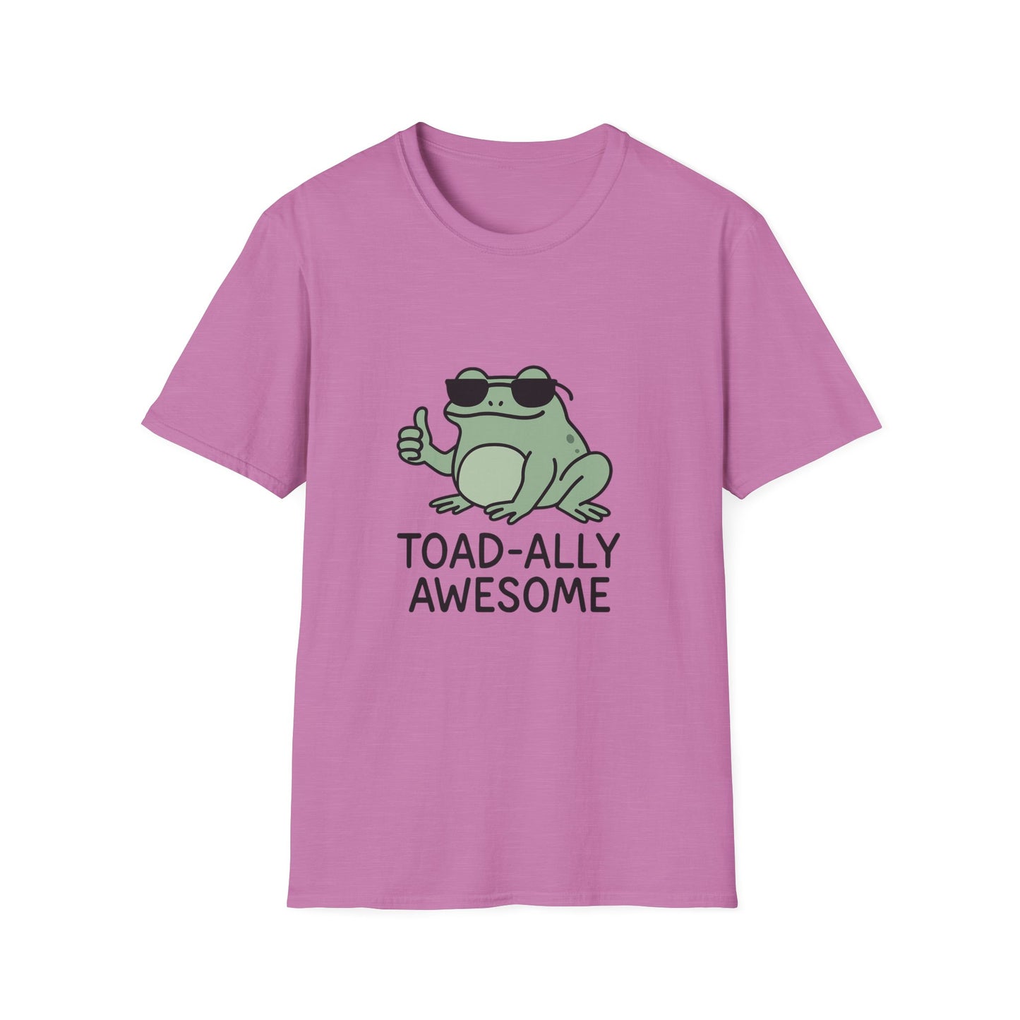 Toad-ally Awesome Unisex Softstyle T-Shirt, Funny Frog Tee, Gift for Animal Lovers, Casual Wear, Birthday Present, Green Humor Shirt