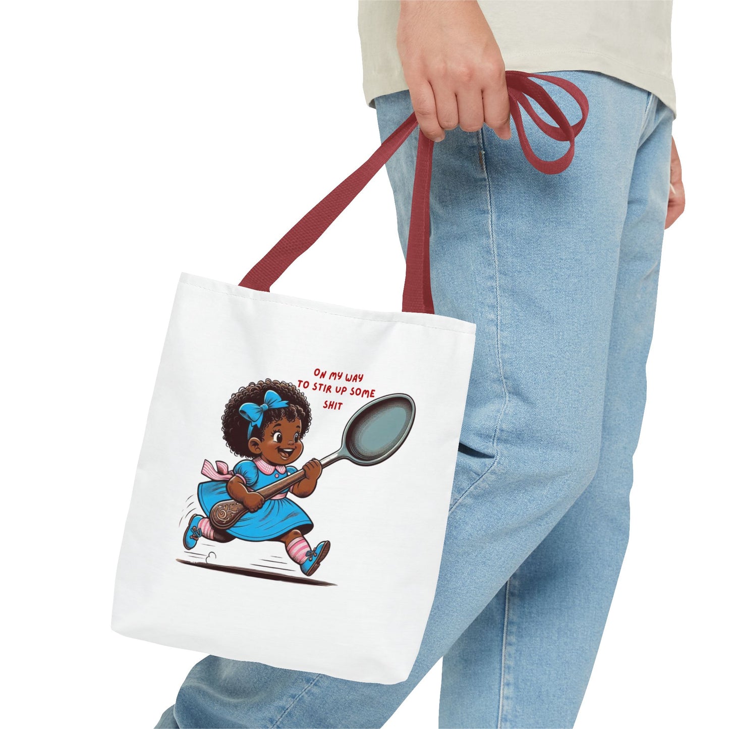 Playful Tote Bag for Creative Souls, Perfect for Shopping, Gifts, Art Lovers, Everyday Use, 'Oh My Way to Stir Up Some Shit'