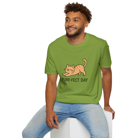Purr-fect Day Cat T-Shirt, Funny Cat Tee, Unisex Animal Lover Shirt, Gift for Cat Owners, Cute Pet Tee