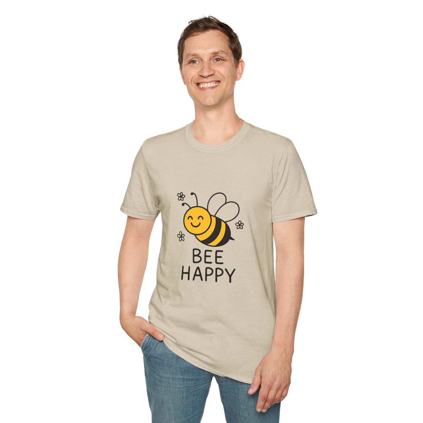 Bee Happy Unisex Softstyle T-Shirt | Cute Bee Graphic Tee, Fun Gift for Kids and Adults, Summer Vibe Shirt, Bee-themed Apparel, Nature [...]