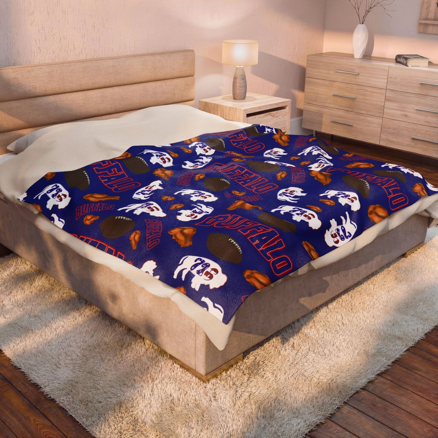 Football Velveteen Plush Blanket – Team & Icons Pattern