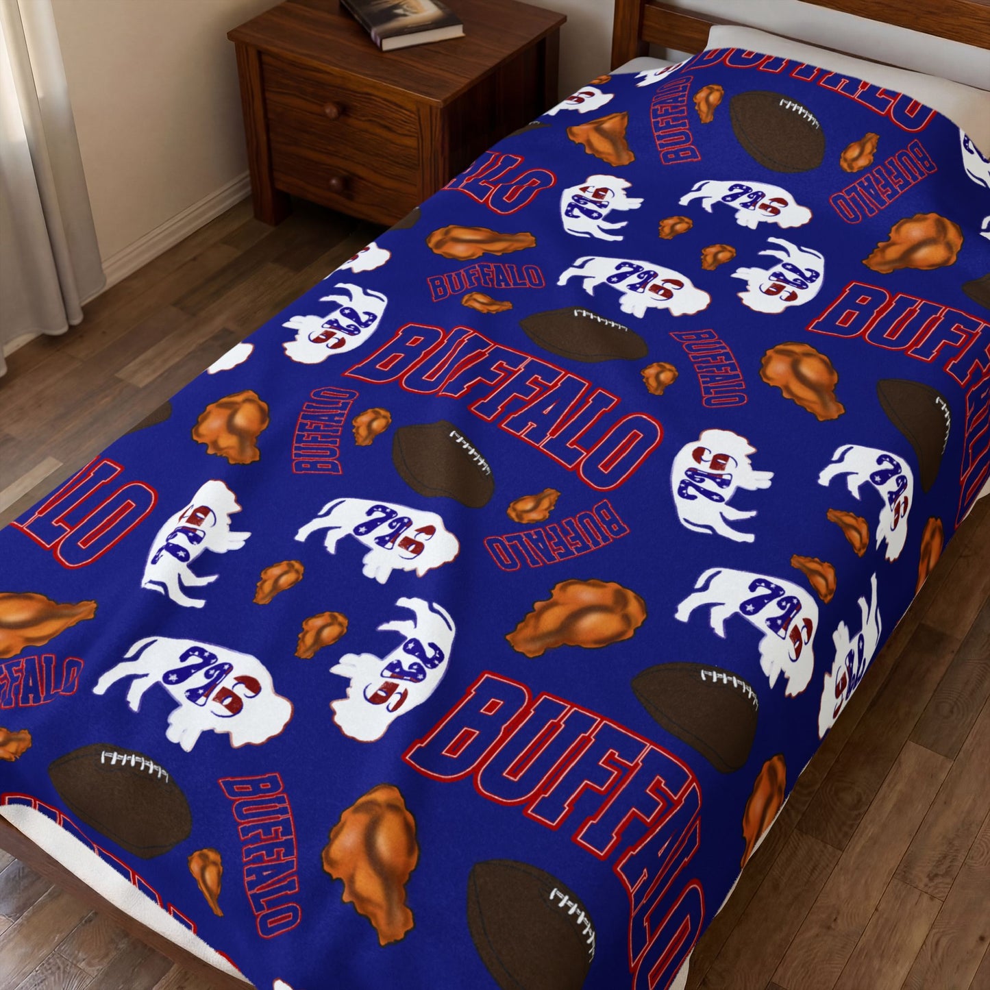 Football Velveteen Plush Blanket – Team & Icons Pattern