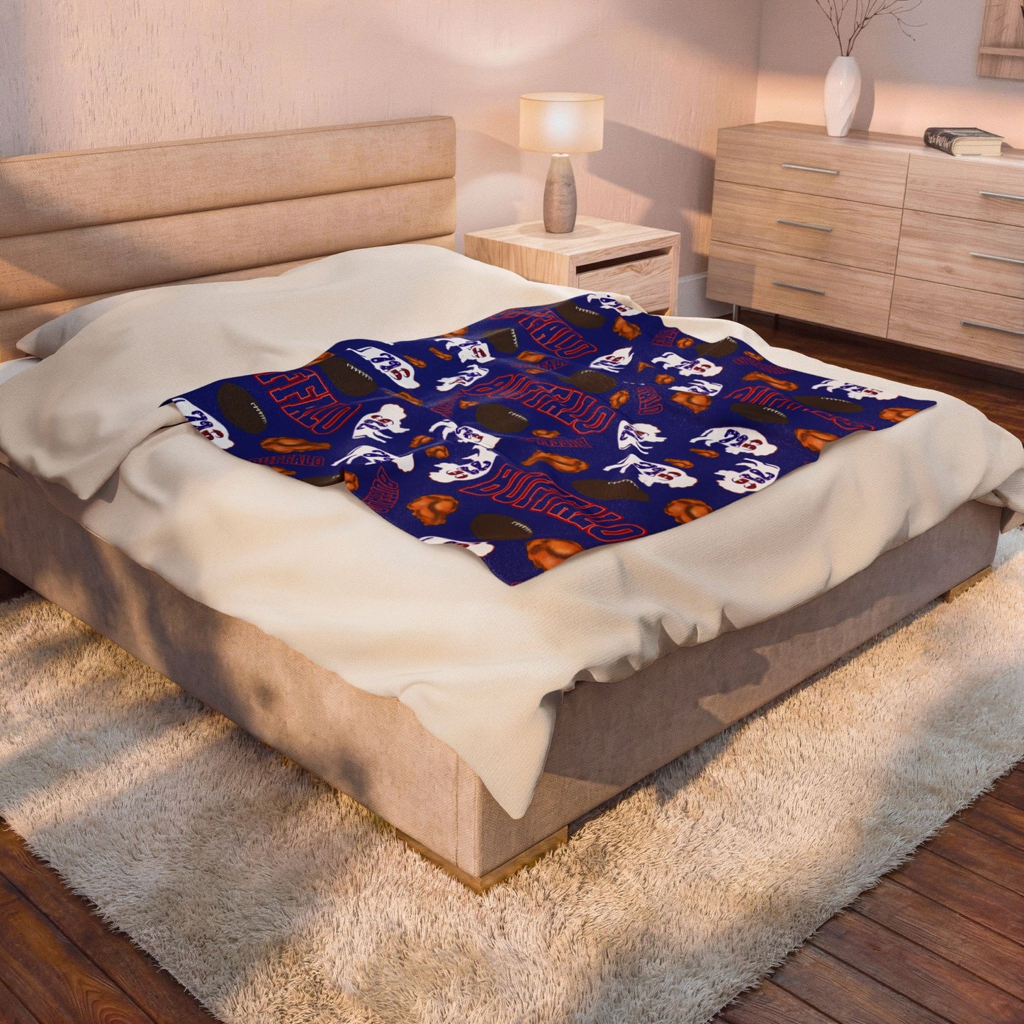 Football Velveteen Plush Blanket – Team & Icons Pattern