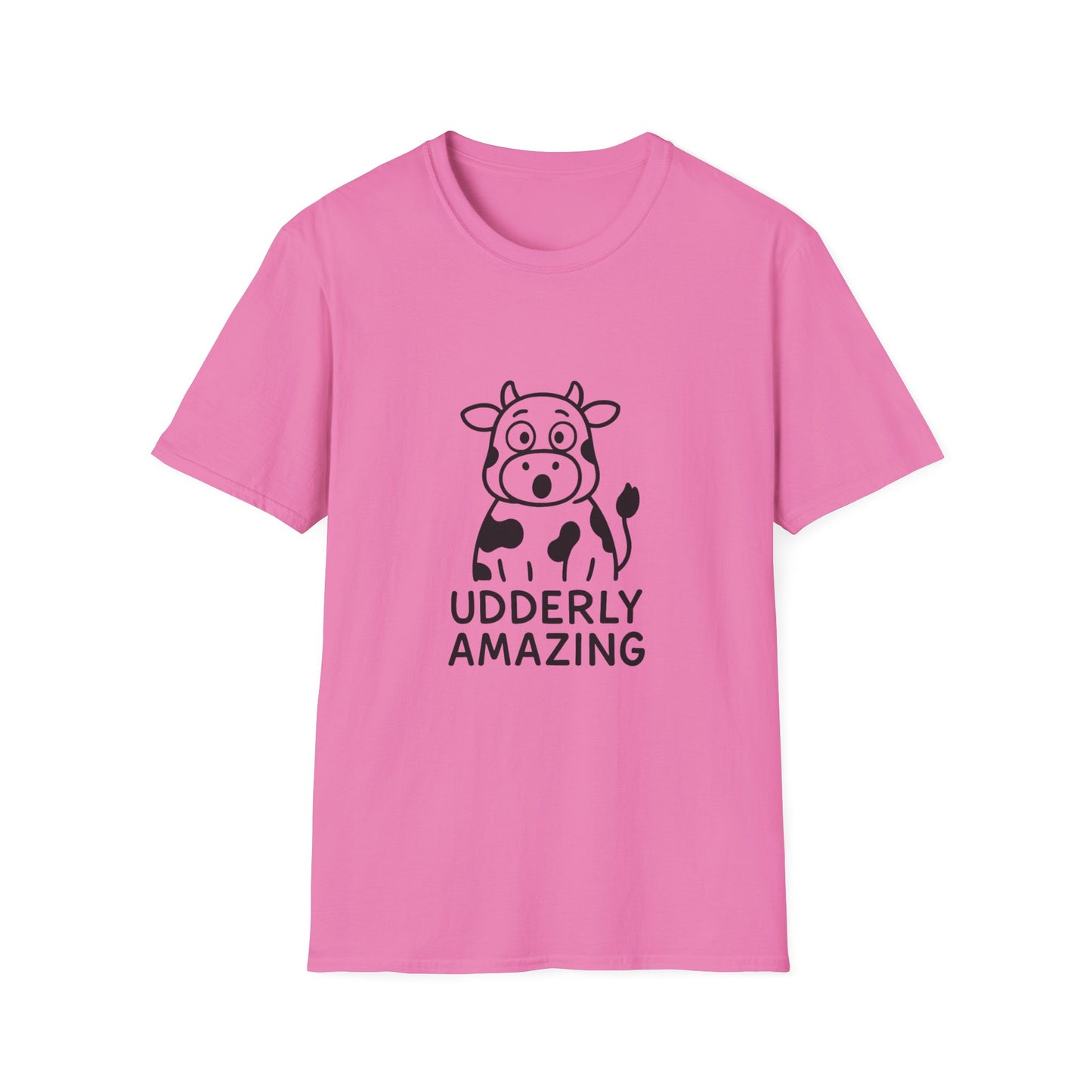 Udderly Amazing Cow T-Shirt | Funny Farm Animal Tee, Gift for Animal Lovers, Dairy Themed Apparel, Cute Cow Shirt