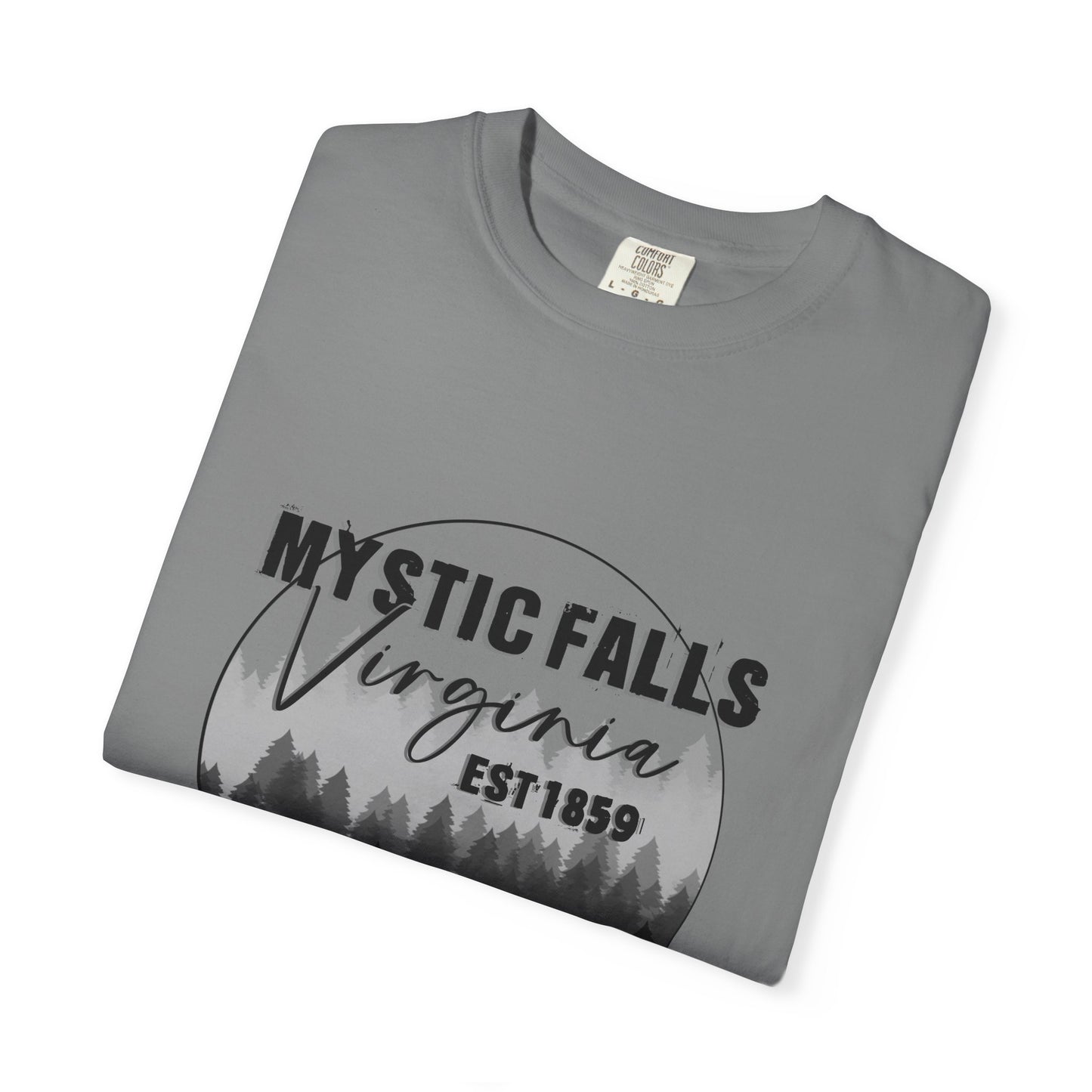 Mystic Falls Virginia T-Shirt — Forest Circle Graphic Tee (EST 1859)