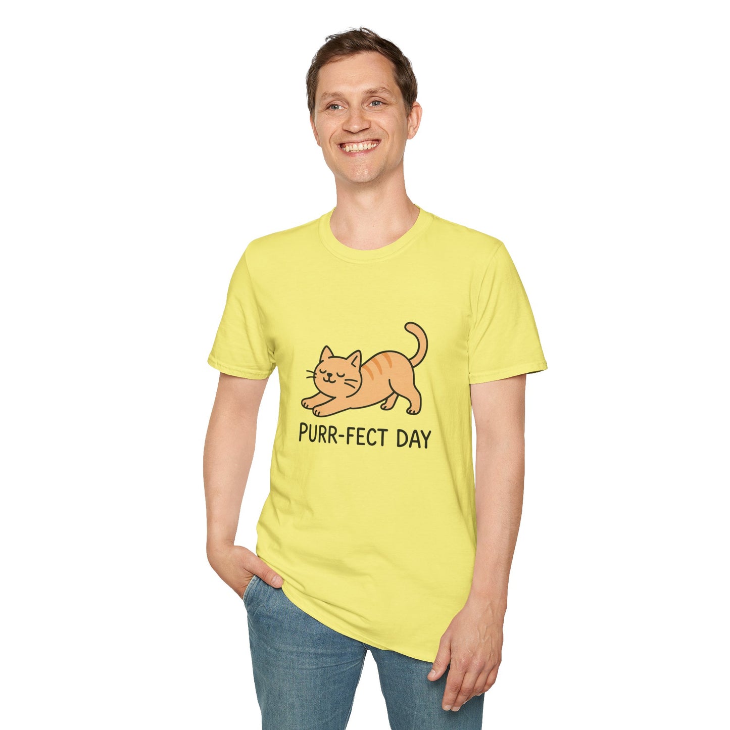 Purr-fect Day Cat T-Shirt, Funny Cat Tee, Unisex Animal Lover Shirt, Gift for Cat Owners, Cute Pet Tee