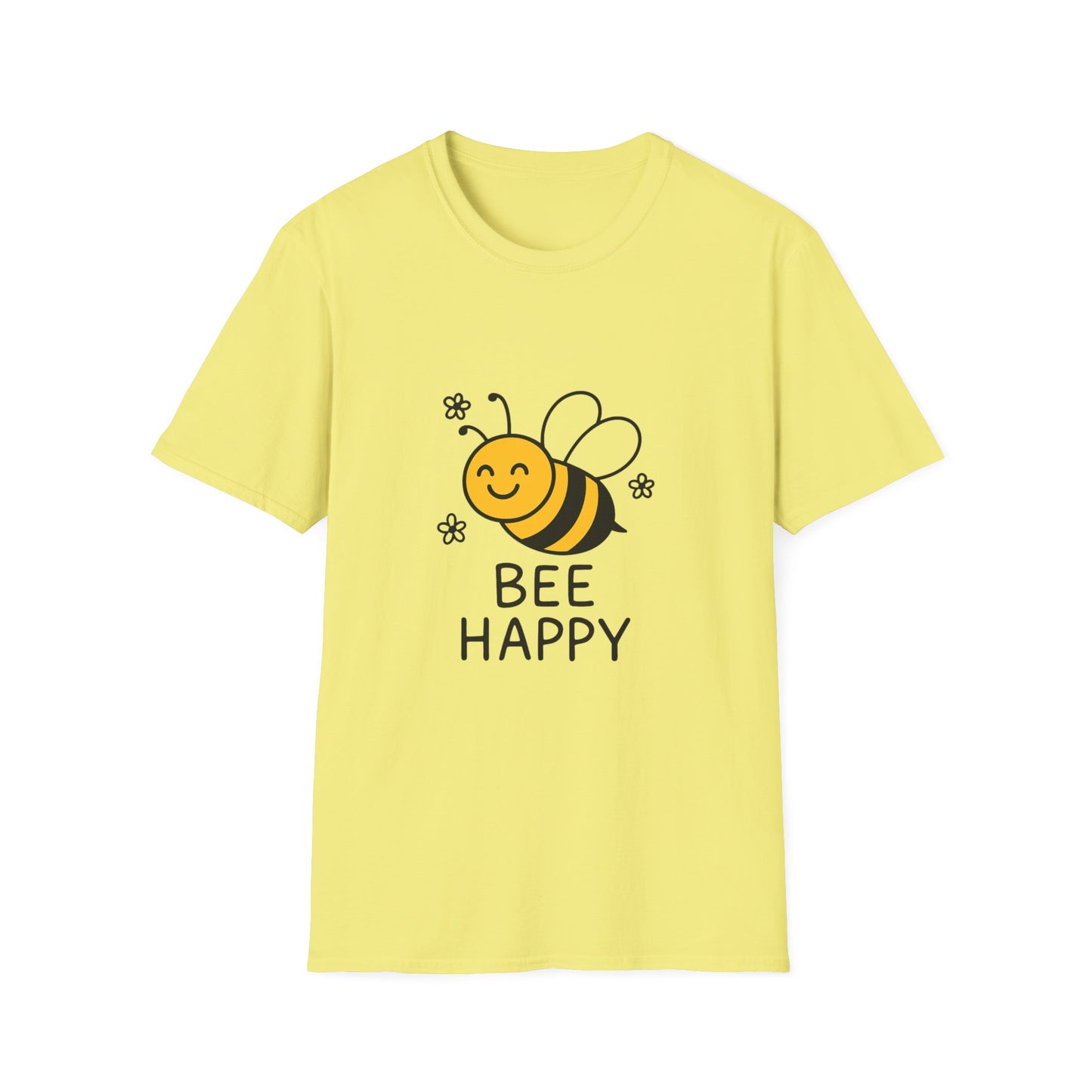 Bee Happy Unisex Softstyle T-Shirt | Cute Bee Graphic Tee, Fun Gift for Kids and Adults, Summer Vibe Shirt, Bee-themed Apparel, Nature [...]