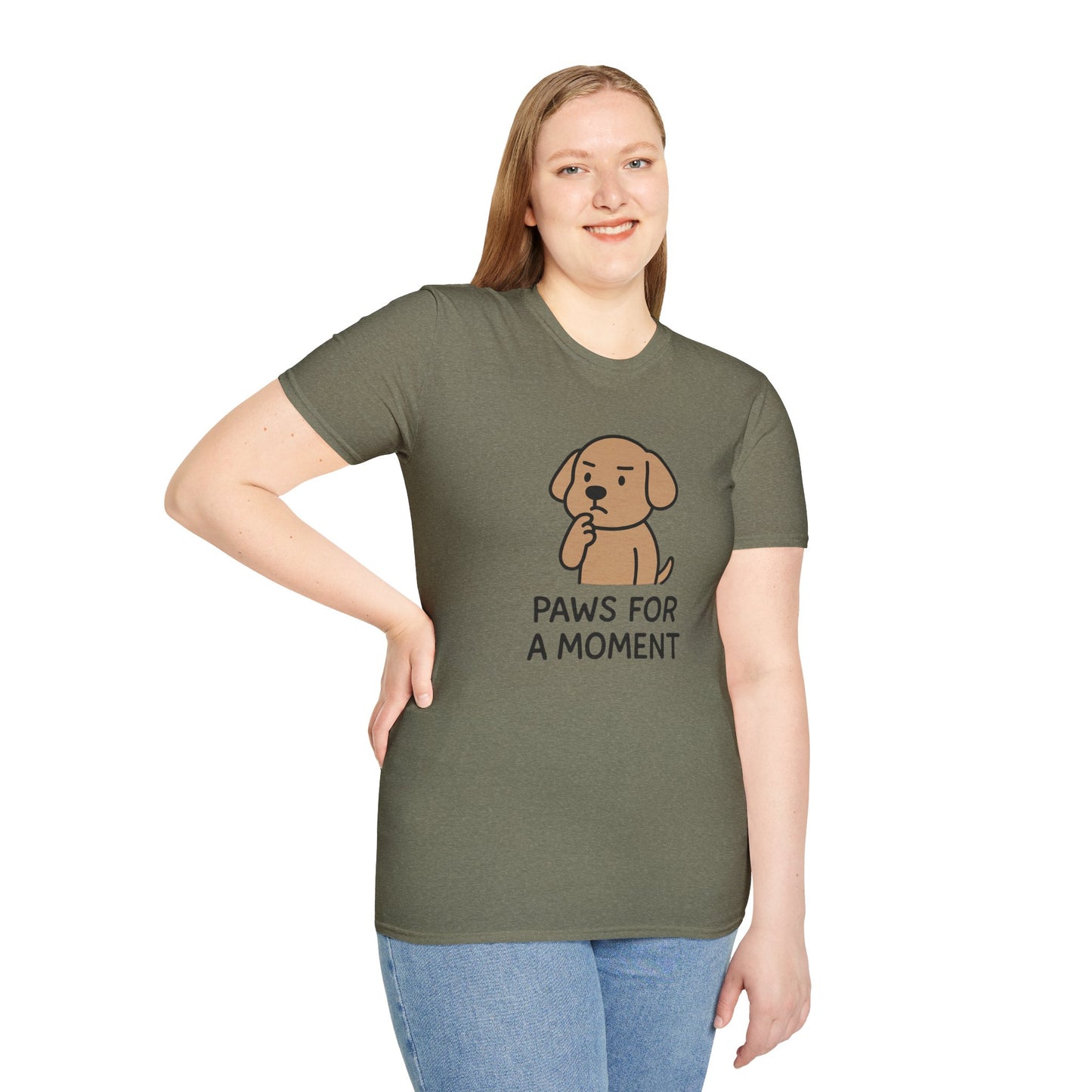 Paws For A Moment T-Shirt, Cute Dog Tee, Pet Lover Gift, Funny Graphic Tee, Casual Everyday Wear, Animal Enthusiast Apparel