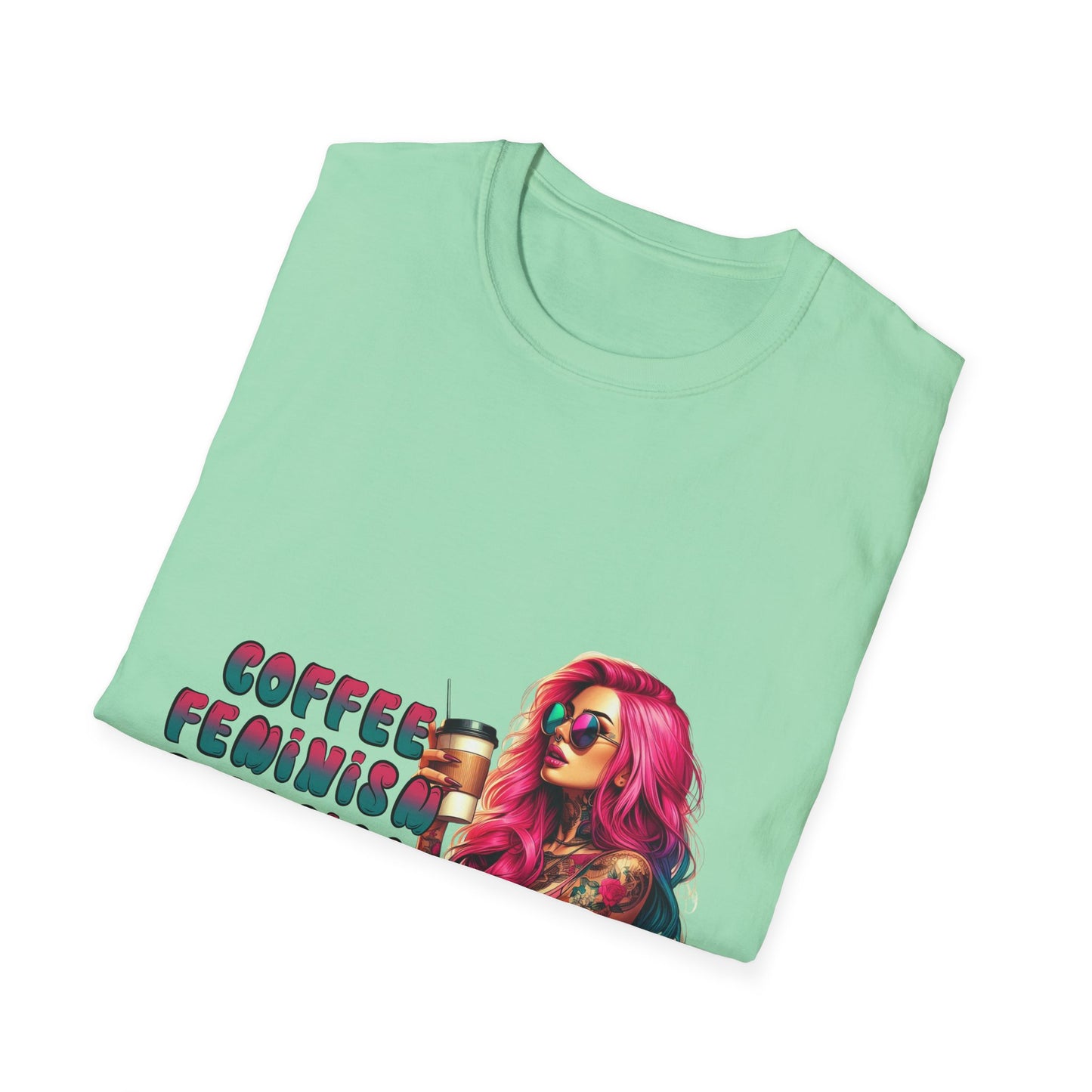 Bold Feminist Statement Tee, Empowerment Shirt, Coffee Lover Gift, Social Justice Apparel, Unisex Softstyle T-Shirt, Casual Wear, Gift [...]