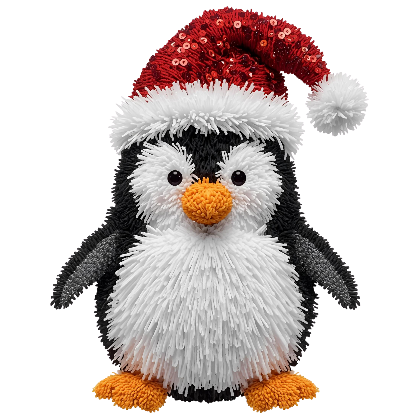 🐧 Christmas Penguin Tee – Cute Faux Yarn Holiday T-Shirt