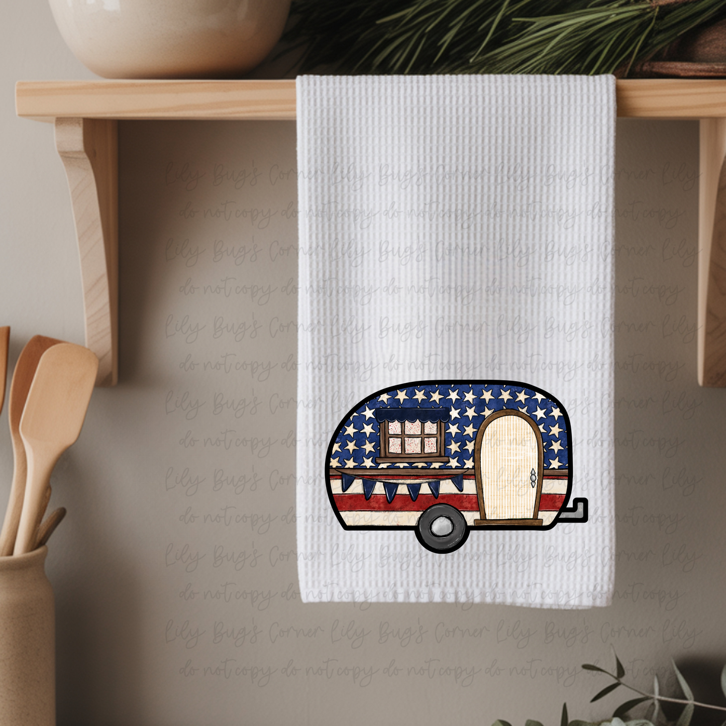 Patriotic Camper Home Décor Collection | Americana Summer Kitchen & Home Accents