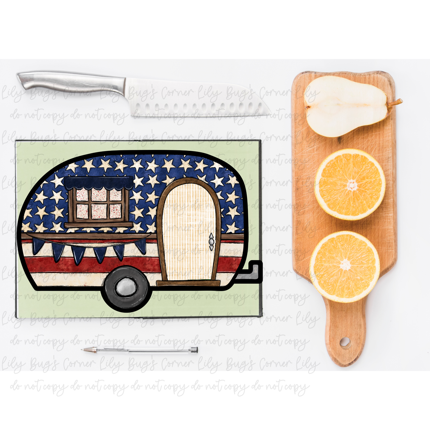 Patriotic Camper Home Décor Collection | Americana Summer Kitchen & Home Accents