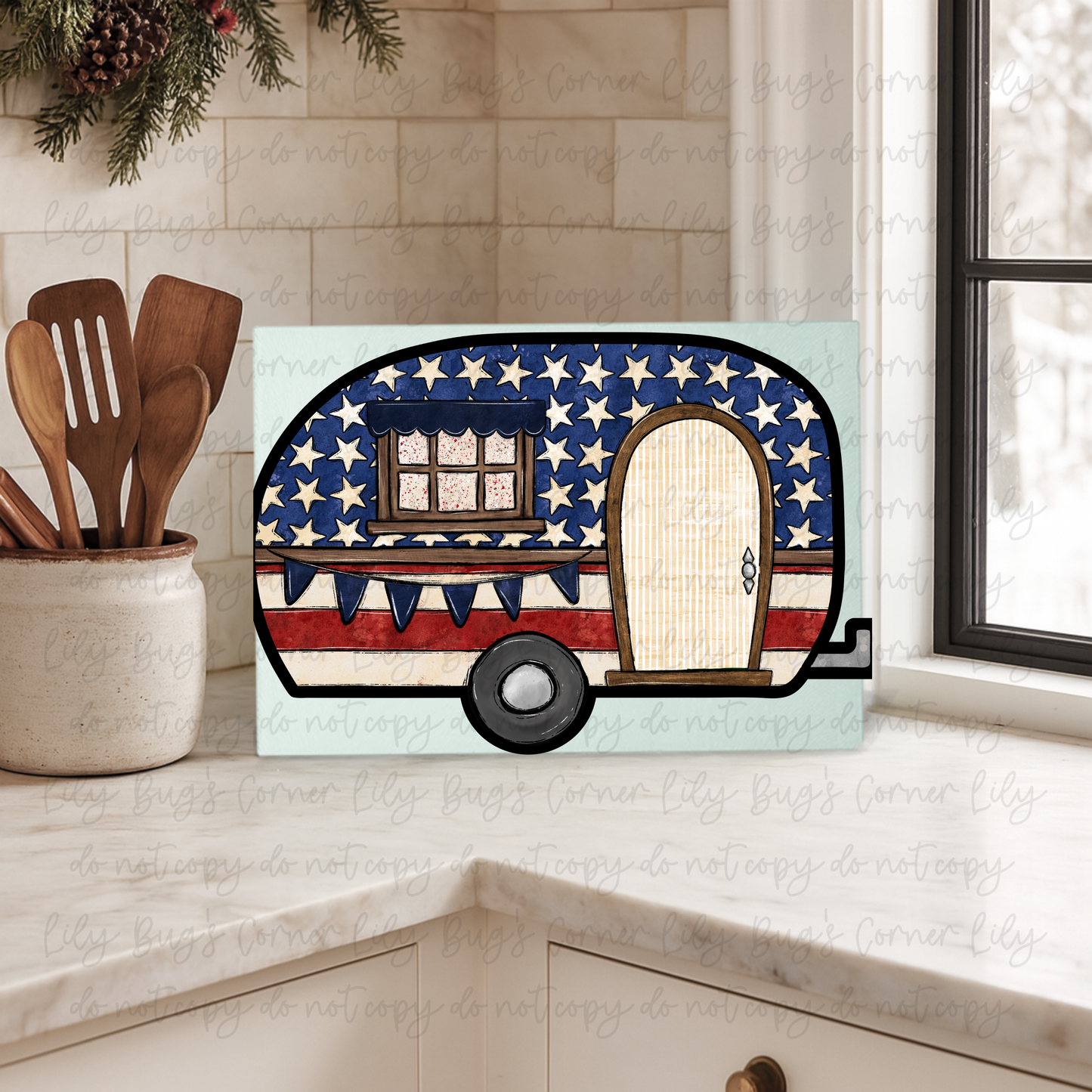 Patriotic Camper Home Décor Collection | Americana Summer Kitchen & Home Accents