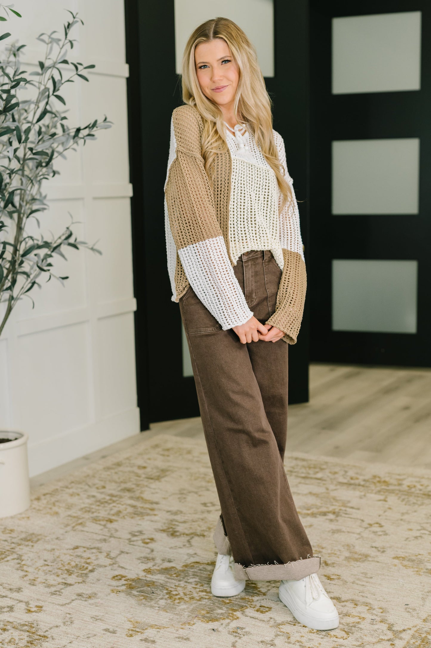 Corner of the Block Loose Knit Sweater