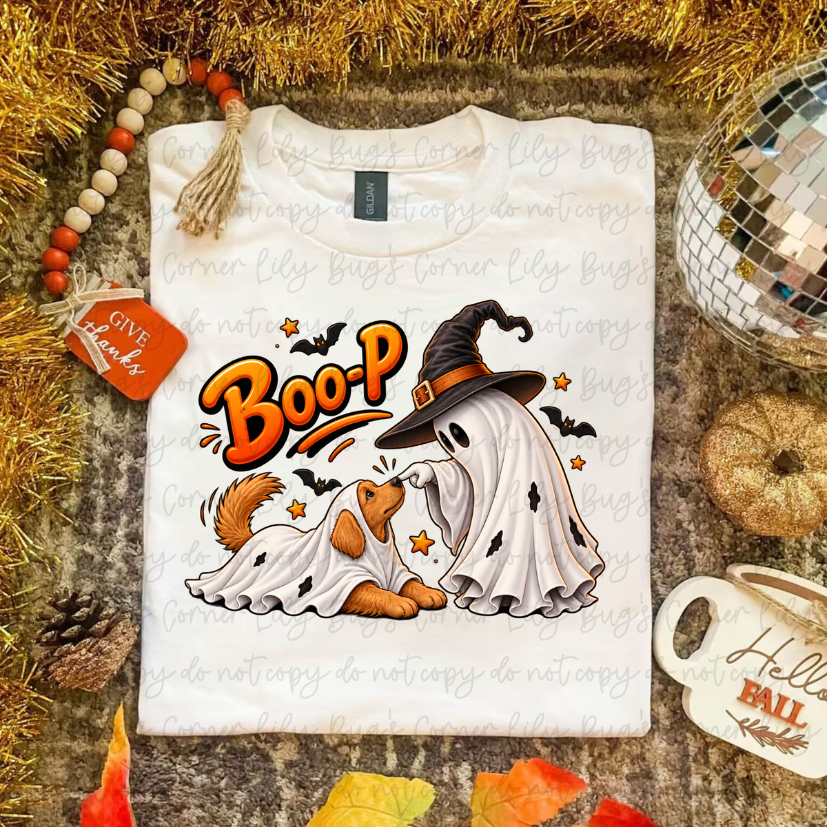 Boo-P Ghost & Dog – Halloween Tee, Sweatshirt & Hoodie