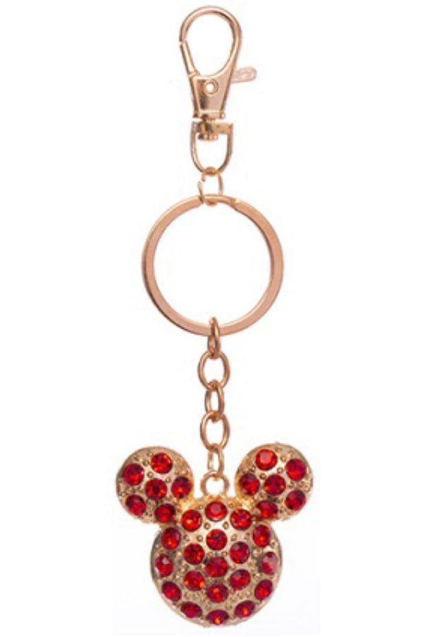 Mouse Rhinestone Metal Key Chain