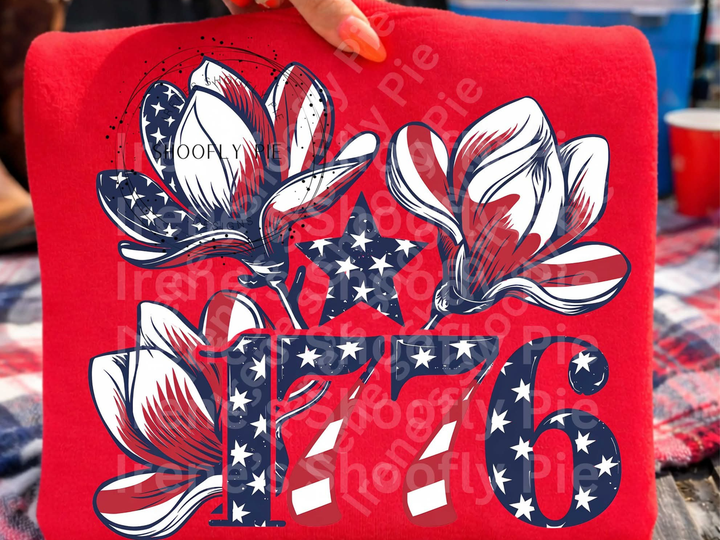 1776 Patriotic Magnolia Shirt | Southern Americana Floral Tee | Vintage Fourth of July Graphic