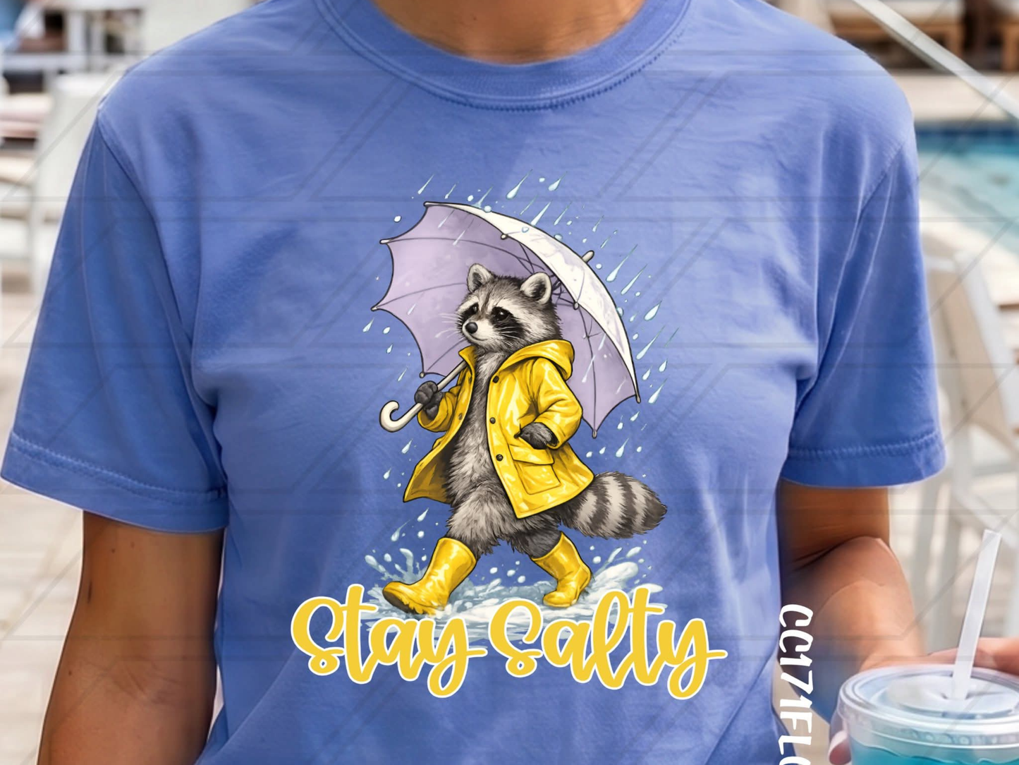 Stay Salty Raccoon Graphic Tee