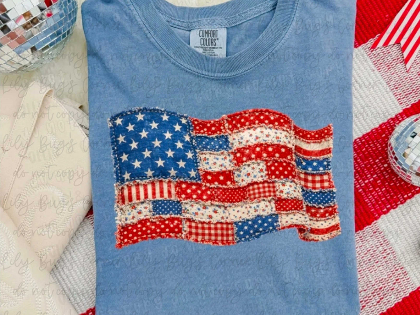 Vintage Fabric Flag Graphic Tee