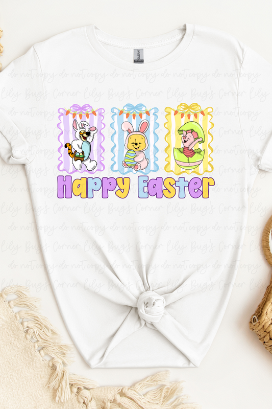 Winnie the Bear Easter Graphic T-Shirt | Character Easter Tee | Spring Shirt
