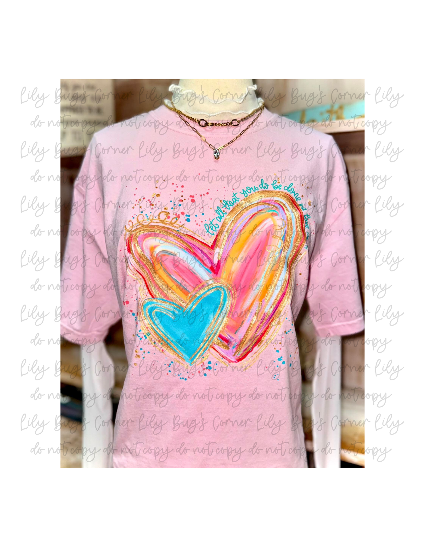 Painted Heart Love Shirt – Colorful Valentine Graphic Tee