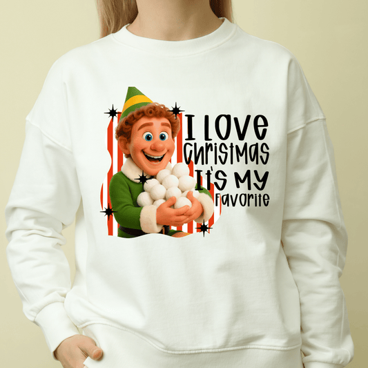 I Love Christmas T-Shirt | Festive Elf-Inspired Holiday Tee | Cheerful Christmas Graphic Shirt