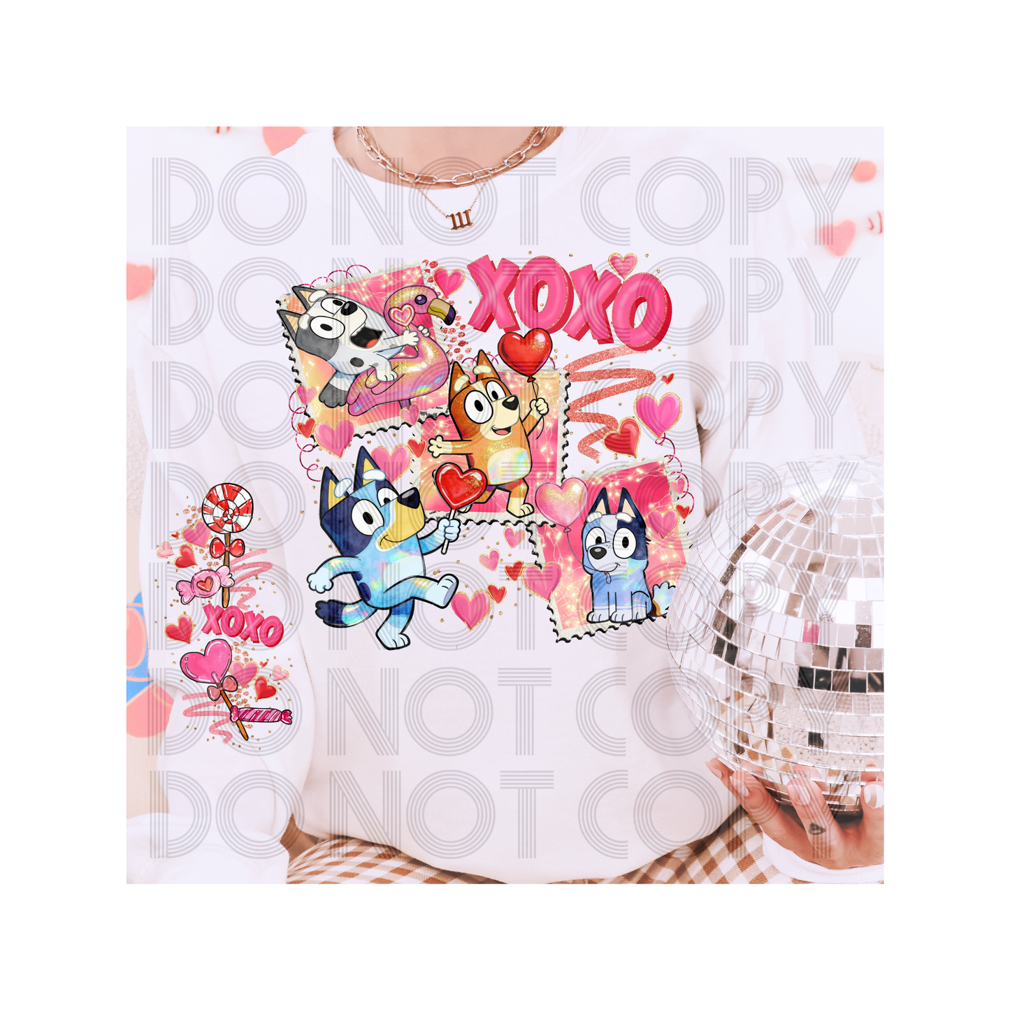 Cute Puppy Valentine Sweatshirt – XOXO Cartoon Dog Crewneck